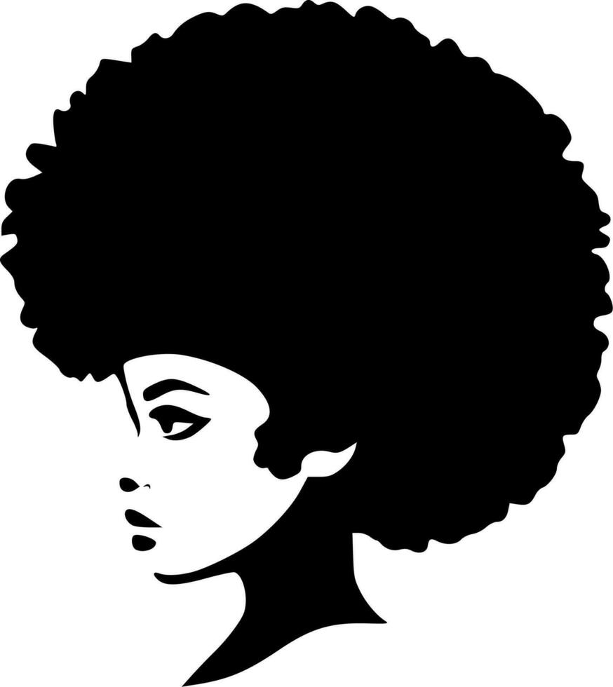 afro, minimalista y sencillo silueta - vector ilustración