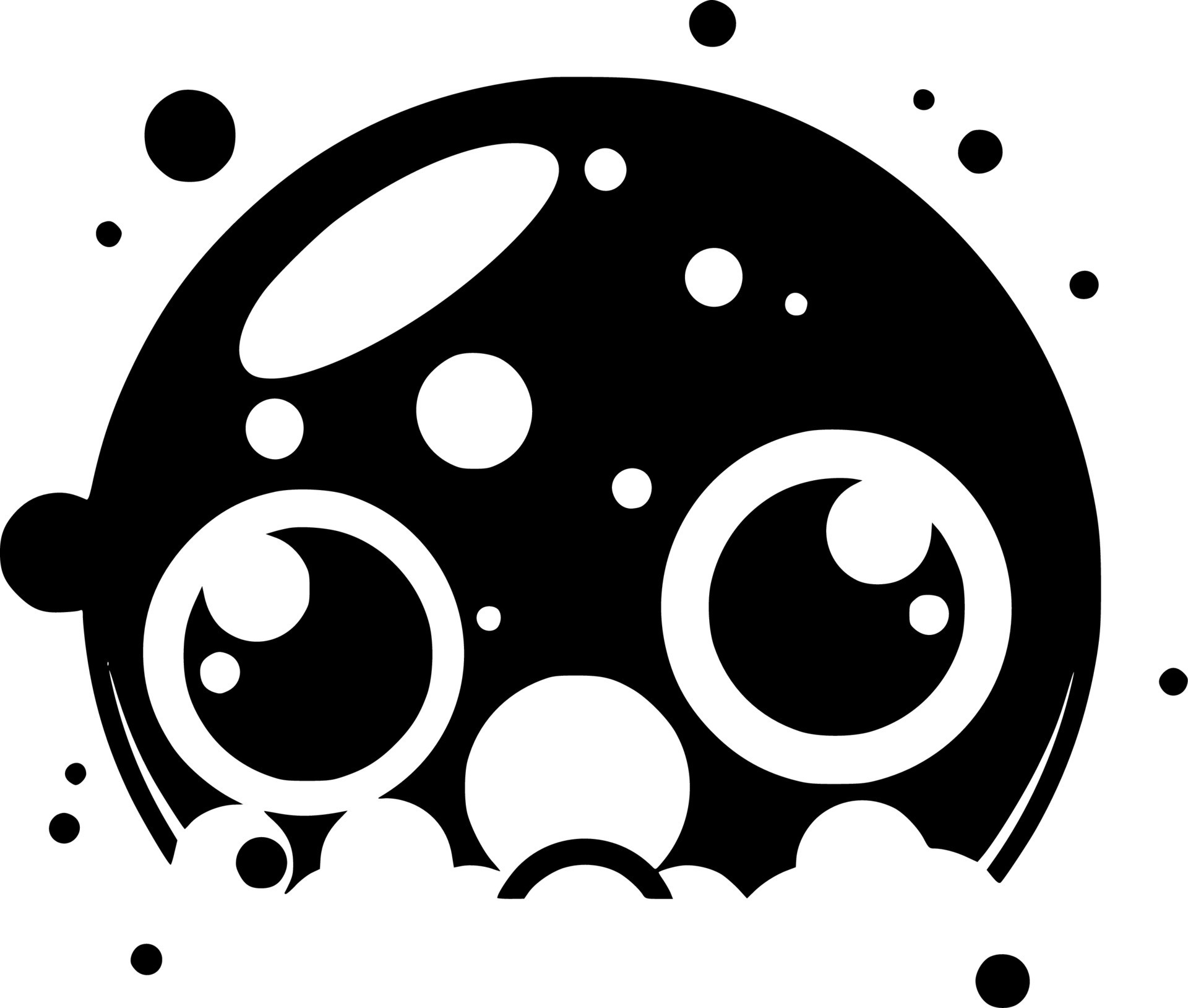 Bubble - Black and White Isolated Icon - Vector illustration 24142662