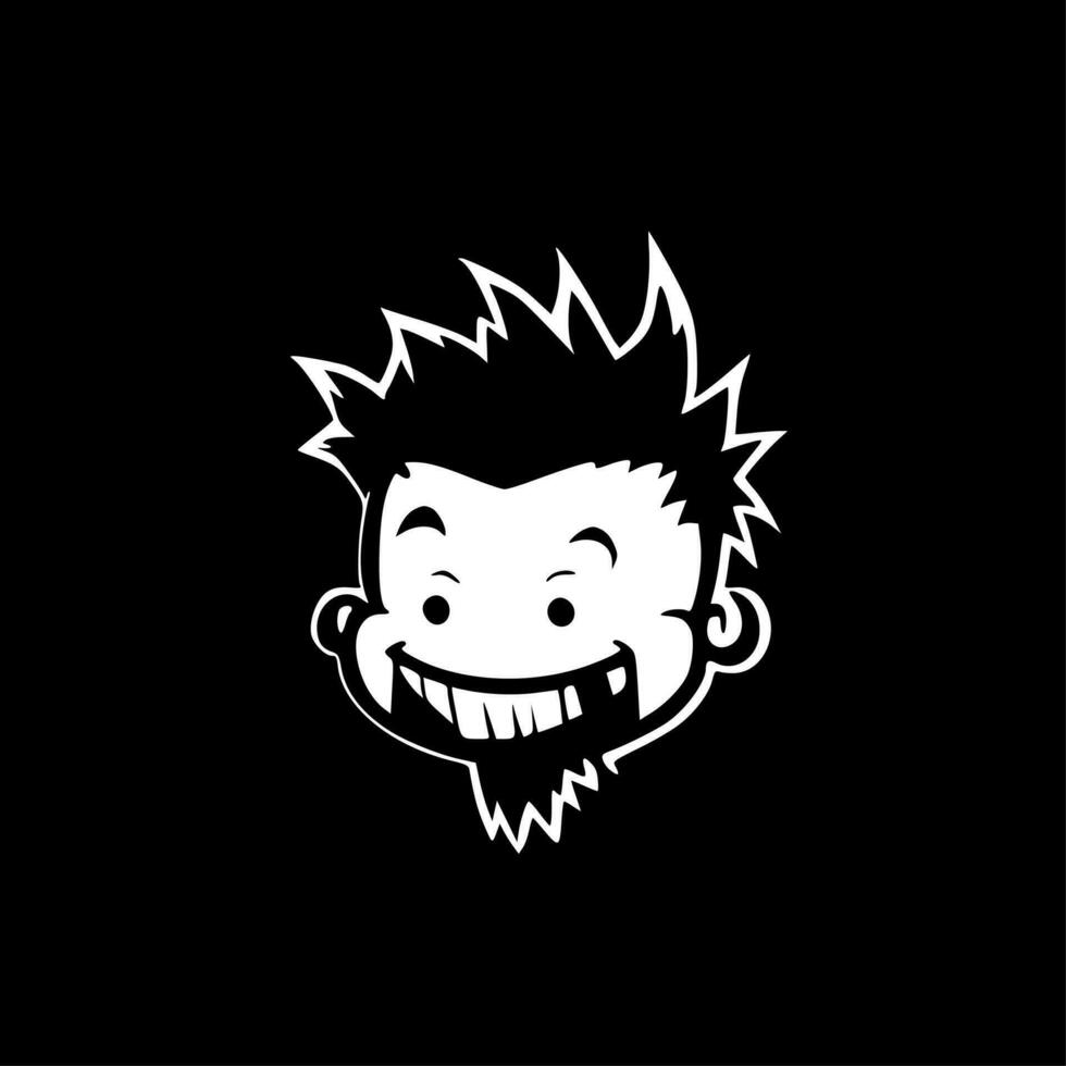 Funny - Black and White Isolated Icon - Vector illustration