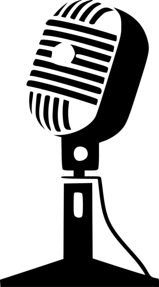 Microphone - Minimalist and Flat Logo - Vector illustration