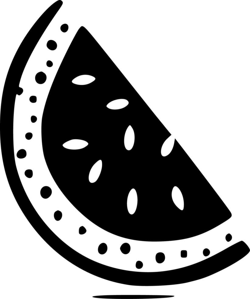 Watermelon, Minimalist and Simple Silhouette - Vector illustration