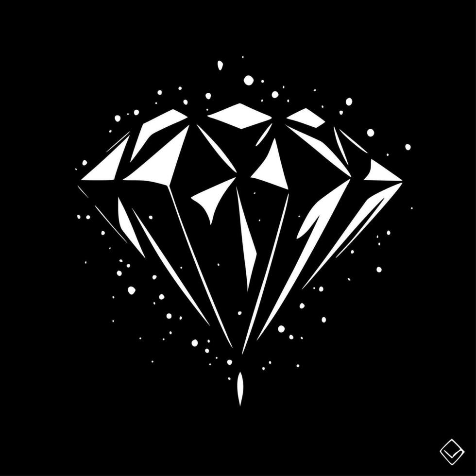 Rhinestone, Minimalist and Simple Silhouette - Vector illustration