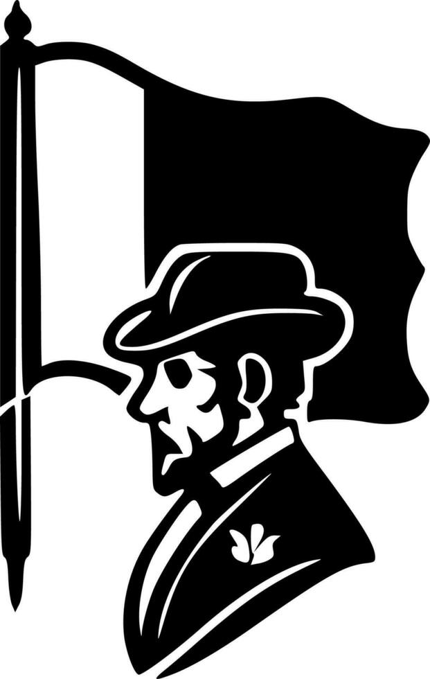 Irish, Black and White Vector illustration