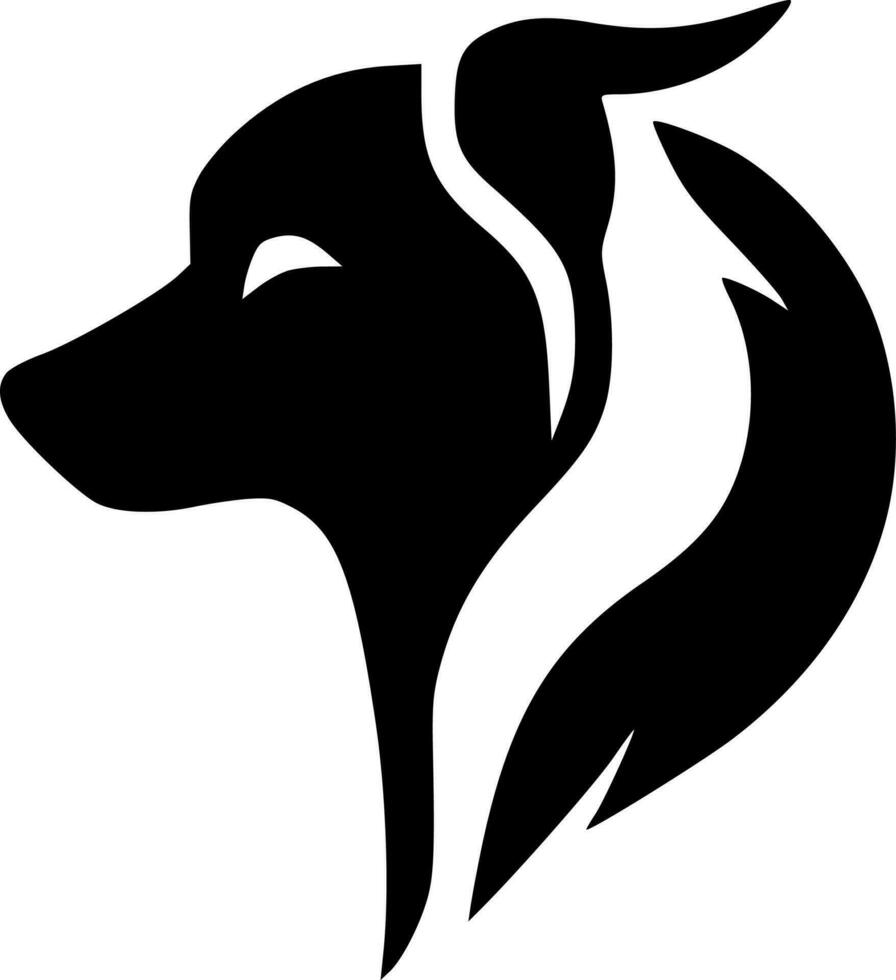 Dog - Black and White Isolated Icon - Vector illustration