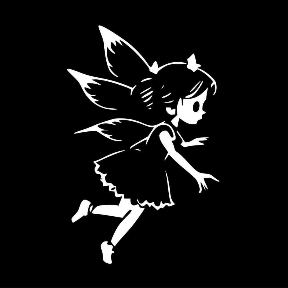 Fairy, Minimalist and Simple Silhouette - Vector illustration