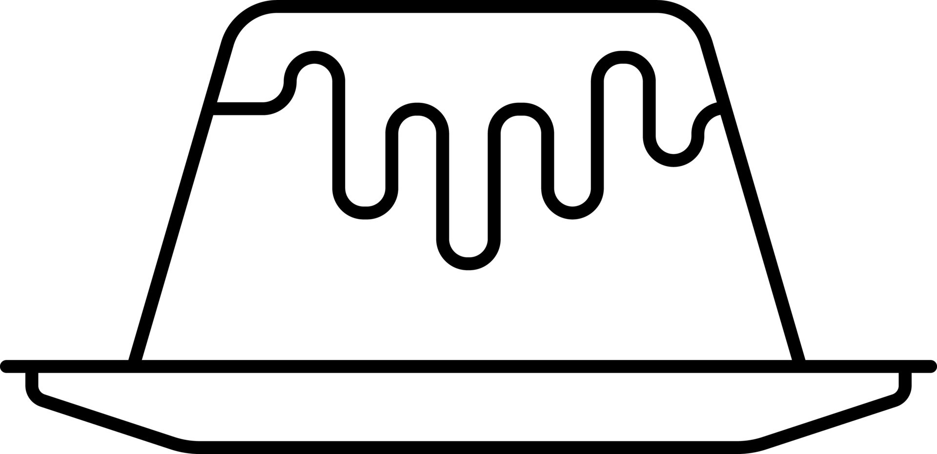 Caramel Pudding Plate Icon In Line Art. 24142919 Vector Art at Vecteezy