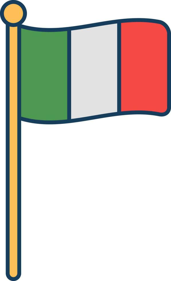 Vector Illustration Of Mexico National Flag.