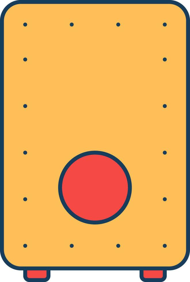 Orange Sound Speaker Flat Icon. vector