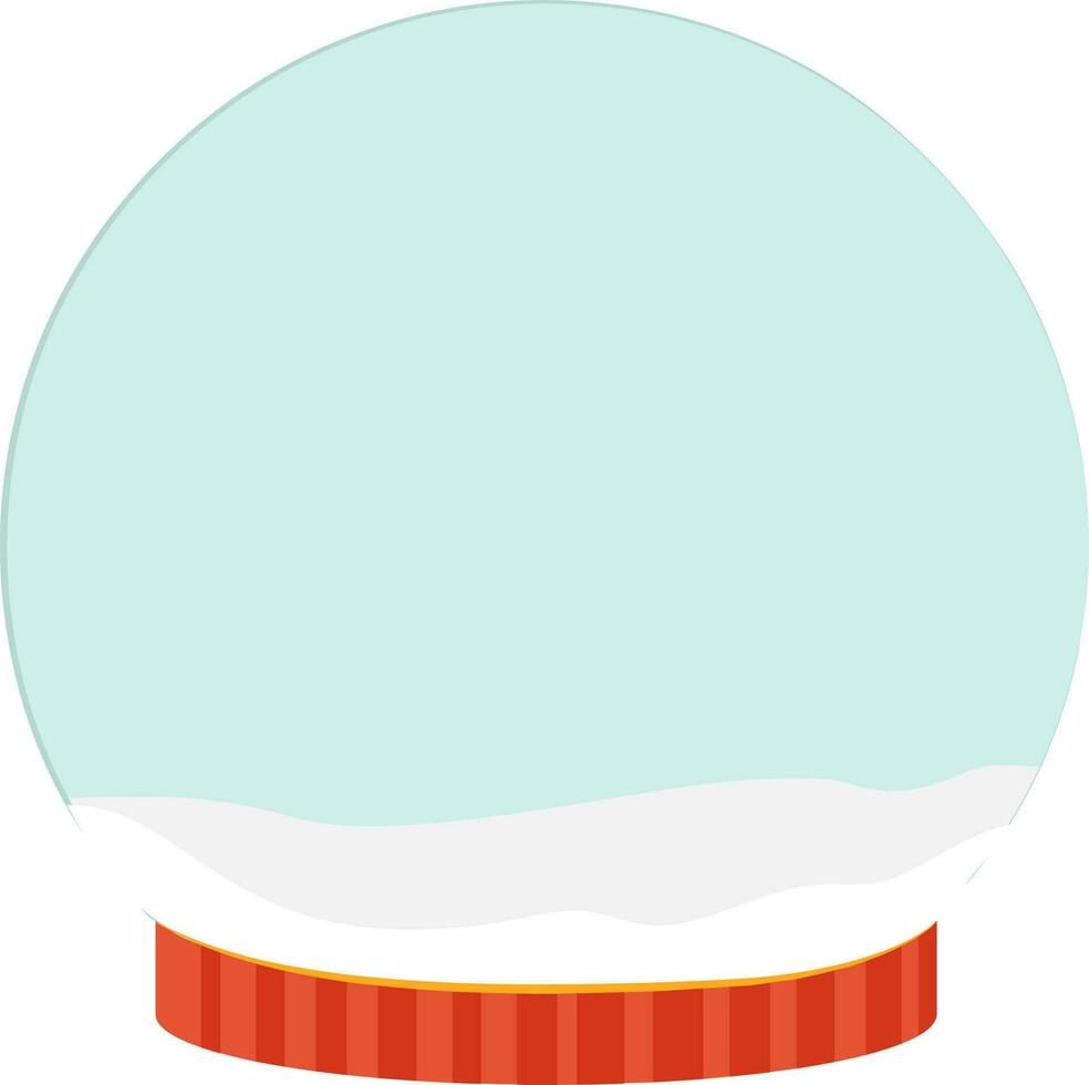 Flat Style Snow Crystal Ball Element In Blue And Red Color. vector