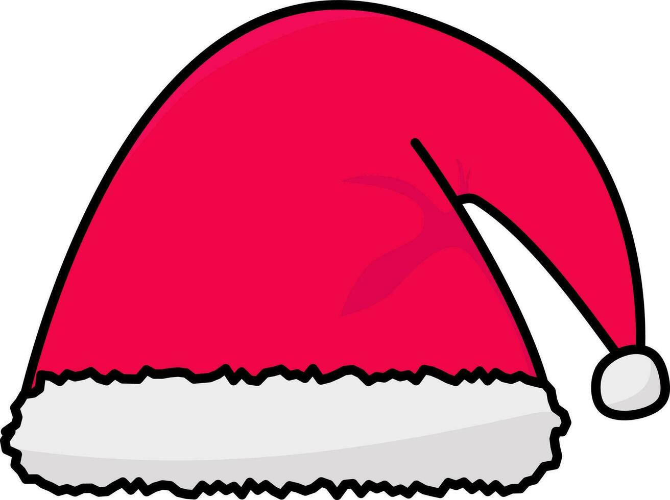 Isolated Santa Hat Icon In Flat Style. vector