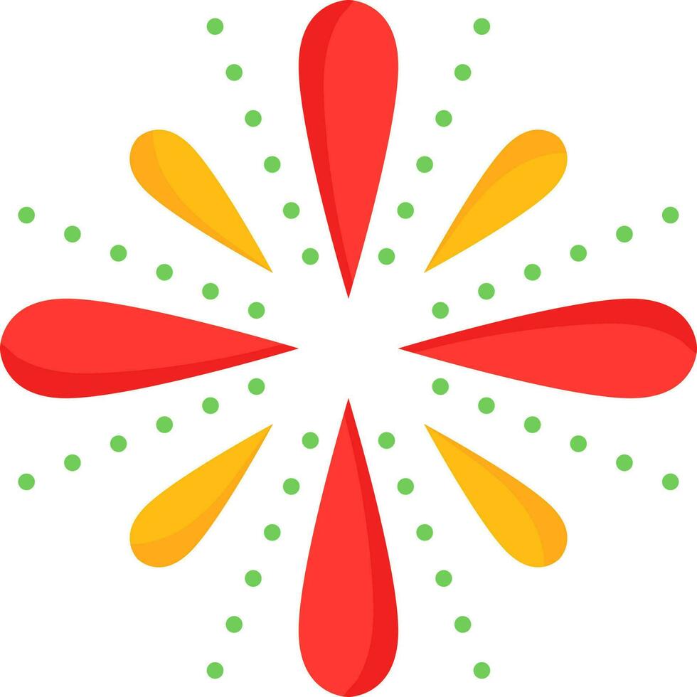 Illustration Of Beautiful Color Firework Icon Or Symbol. vector