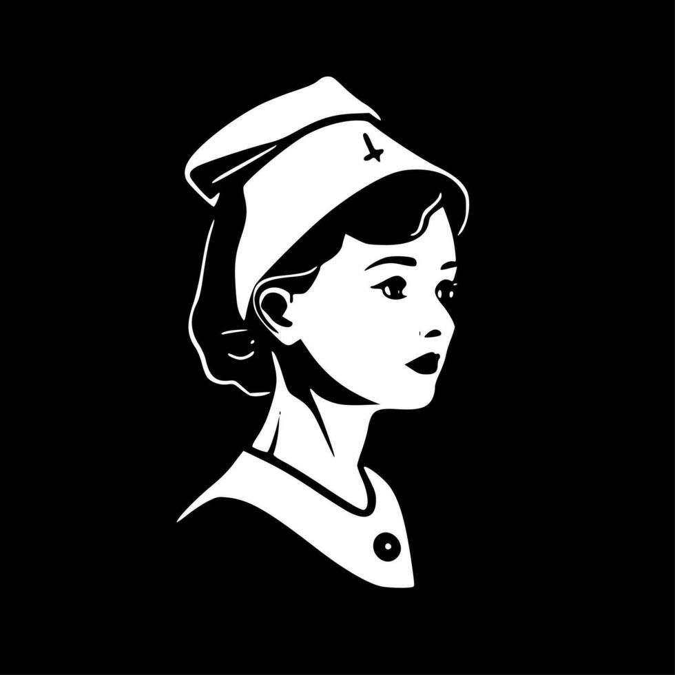 Nursing, Minimalist and Simple Silhouette - Vector illustration