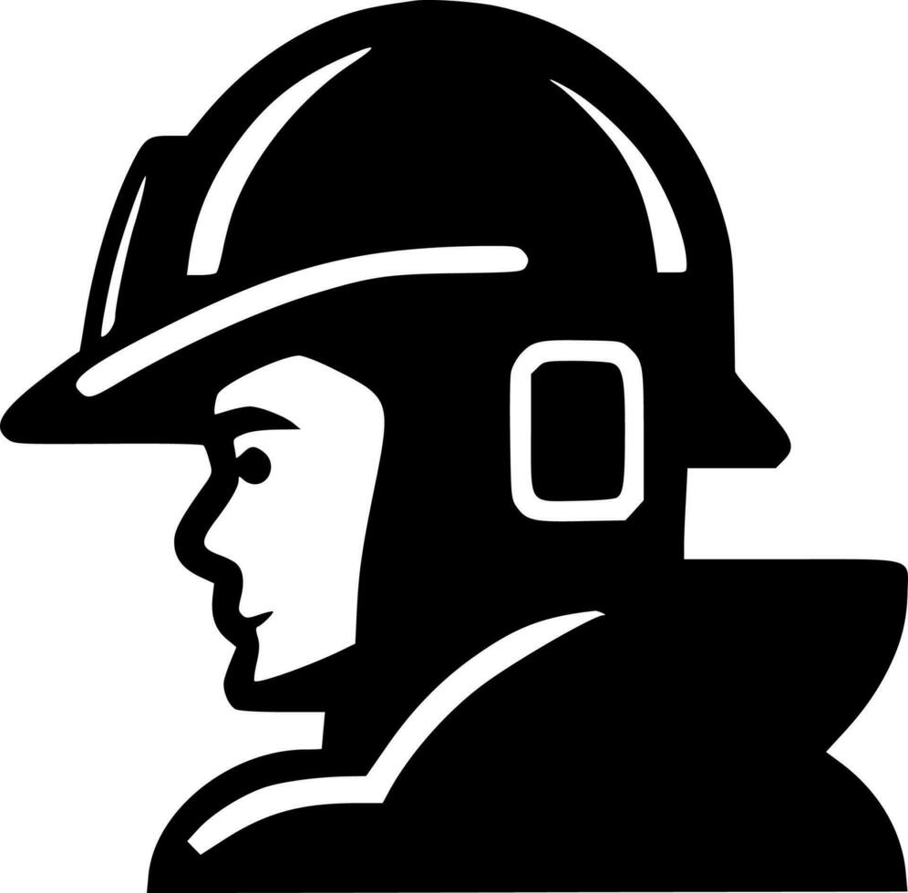 Firefighter - High Quality Vector Logo - Vector illustration ideal for T-shirt graphic
