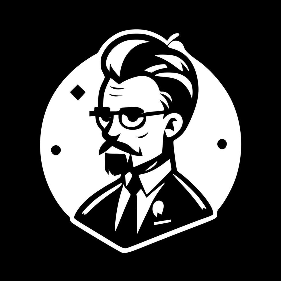 profesor - minimalista y plano logo - vector ilustración