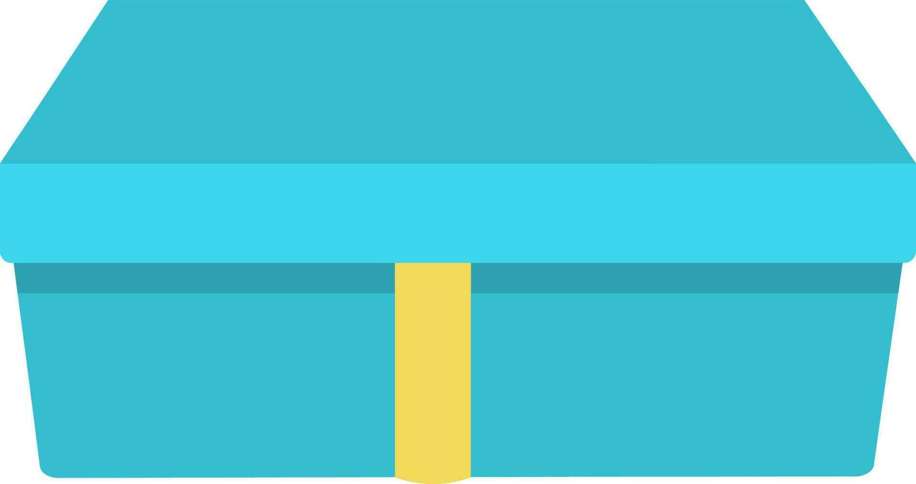 Isolated Realistic Turquoise Gift Box Icon. vector