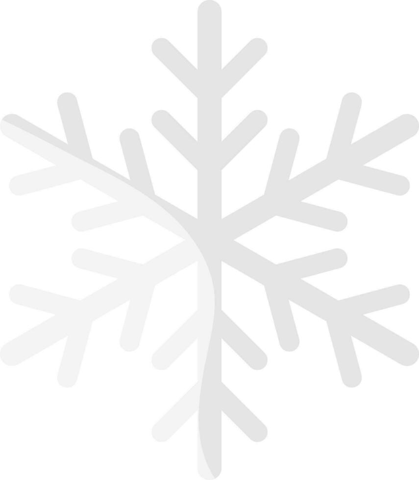 plano estilo copo de nieve icono. vector