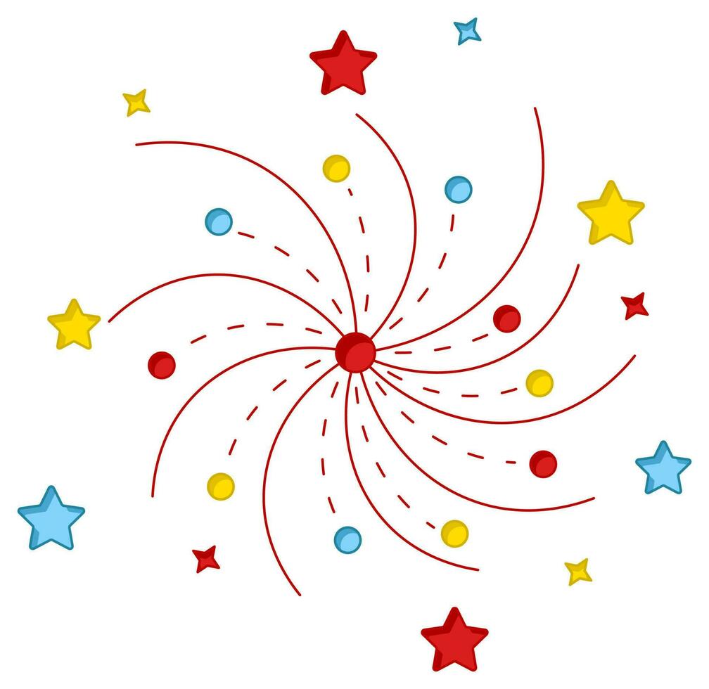 pegatina estilo petardo explosión estrella icono en plano estilo. vector