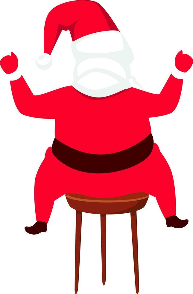 Santa Clause Sitting on a Stool. vector