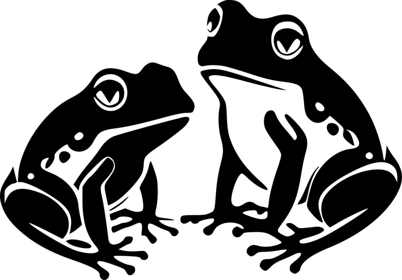 Frogs - High Quality Vector Logo - Vector illustration ideal for T-shirt graphic