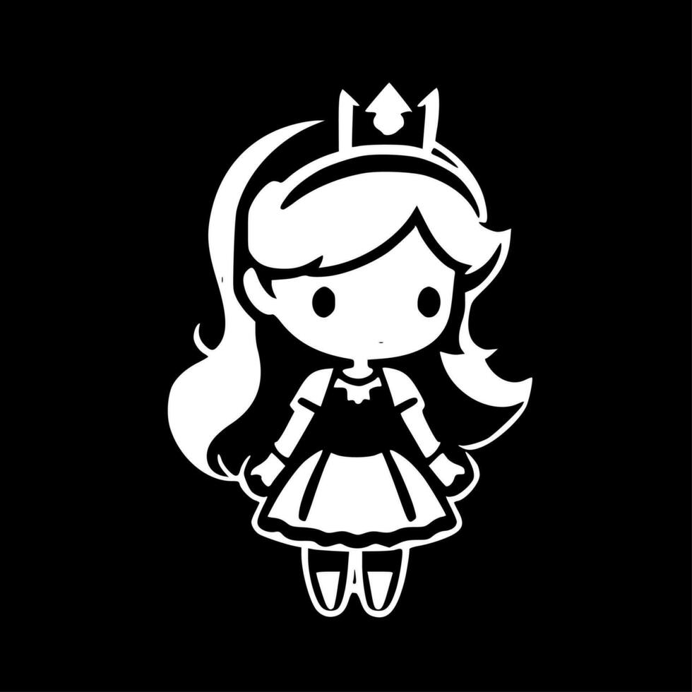 princesa - minimalista y plano logo - vector ilustración