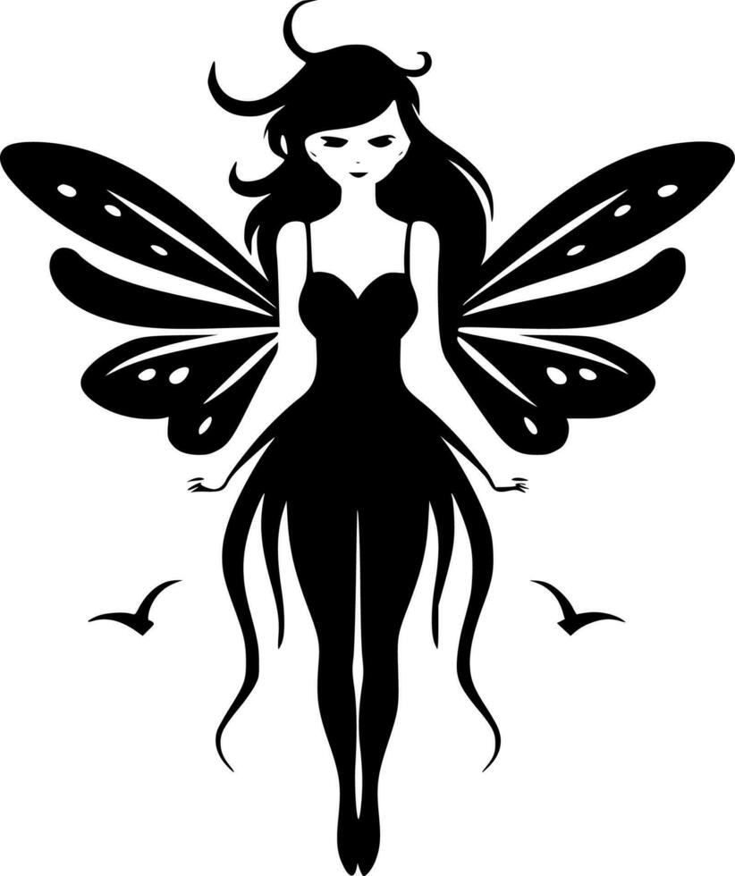 Fairy, Minimalist and Simple Silhouette - Vector illustration