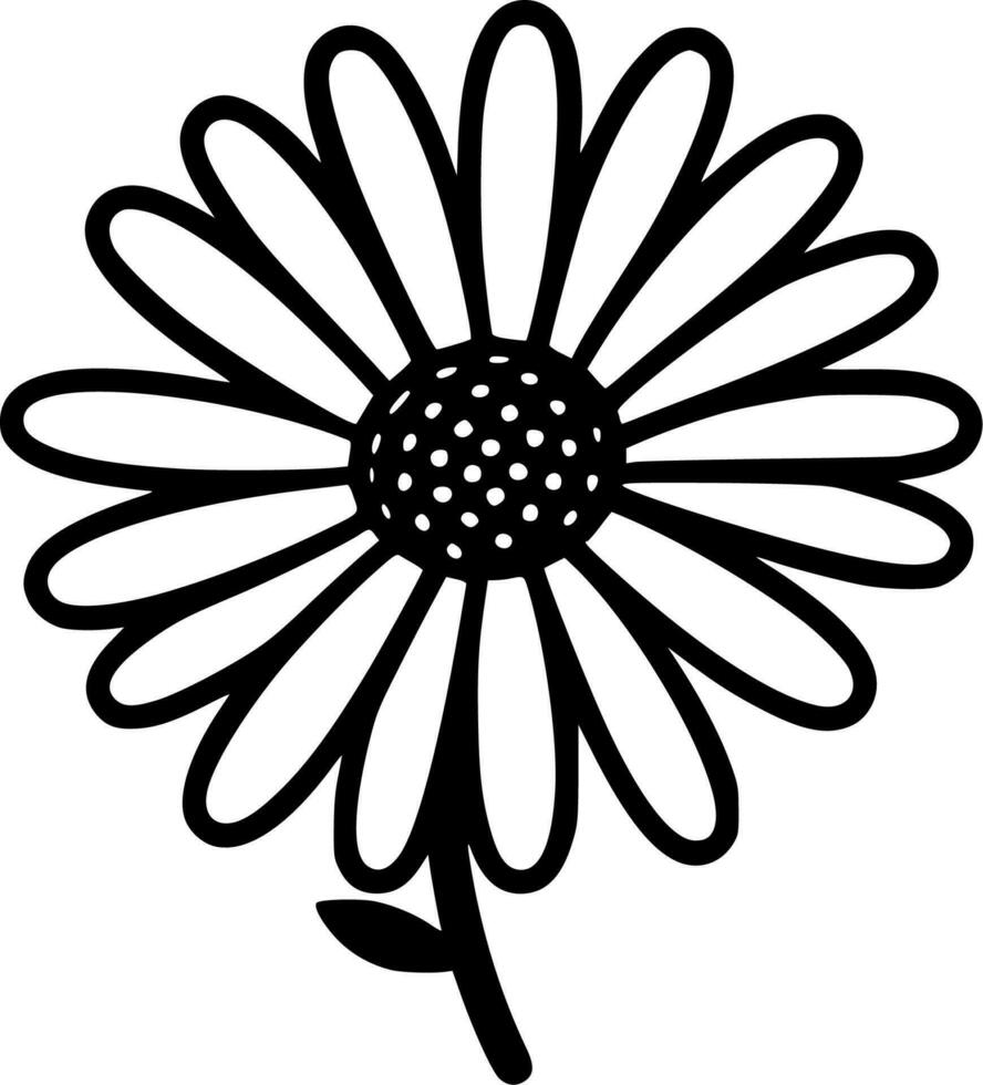 Daisy, Minimalist and Simple Silhouette - Vector illustration