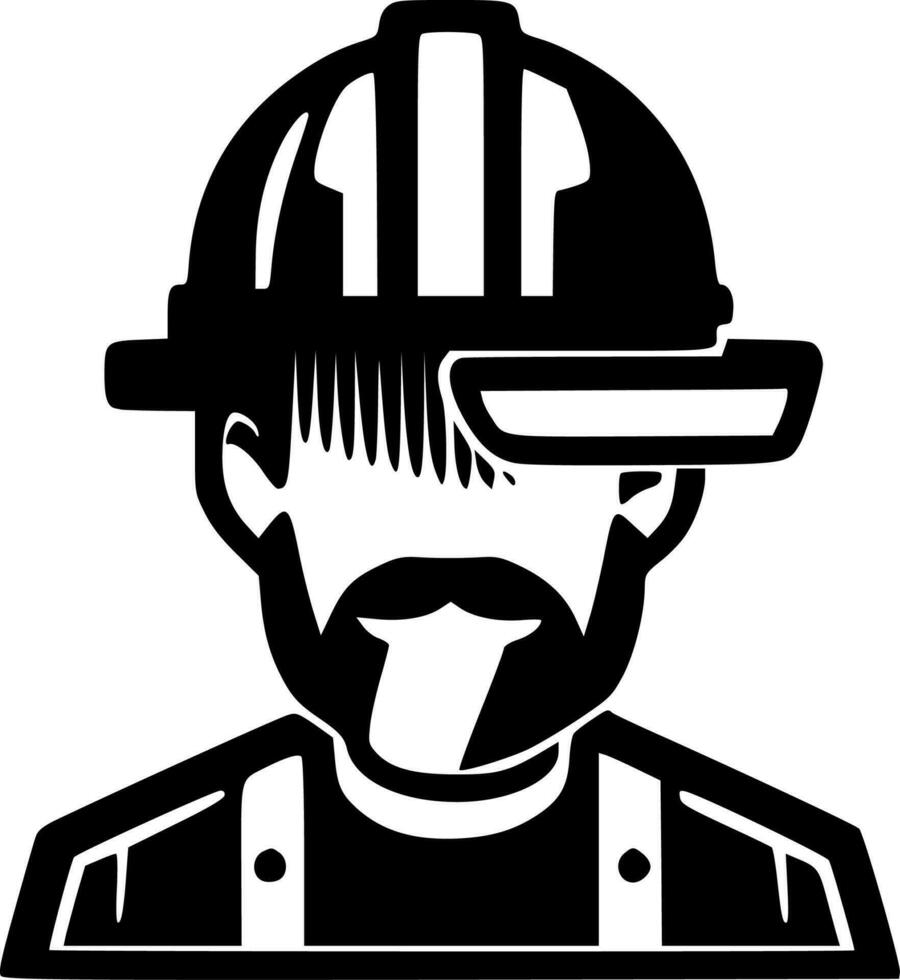 construcción - minimalista y plano logo - vector ilustración