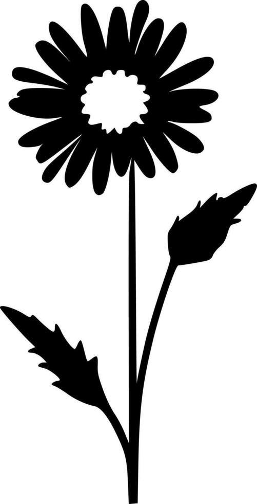 Birth Flower - Black and White Isolated Icon - Vector illustration