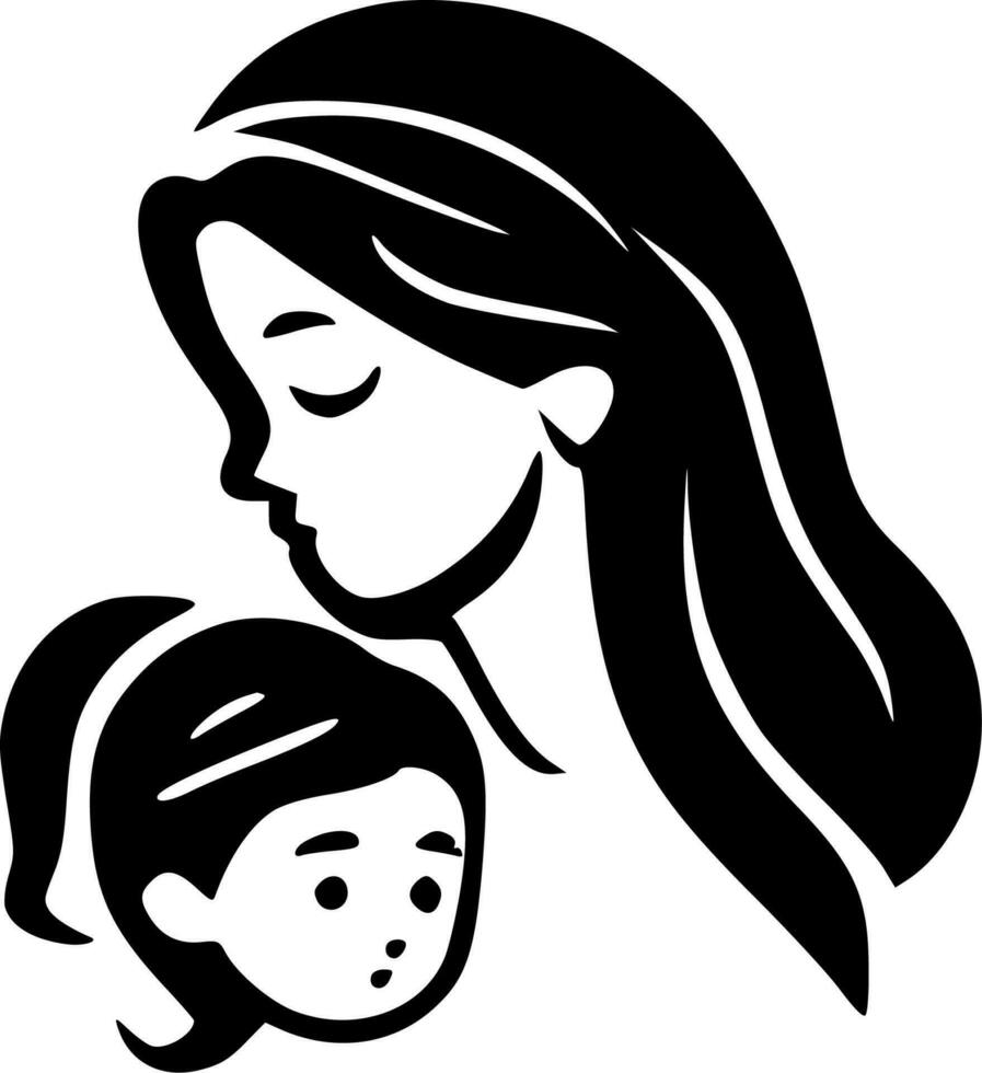 Mom - Minimalist and Flat Logo - Vector illustration