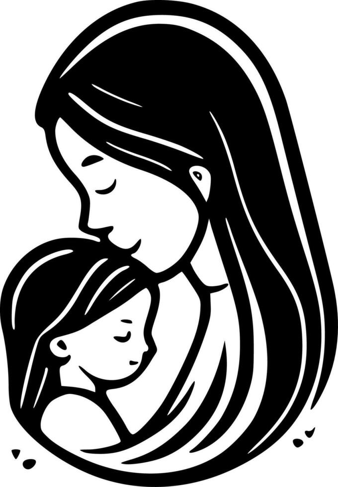 madres - minimalista y plano logo - vector ilustración