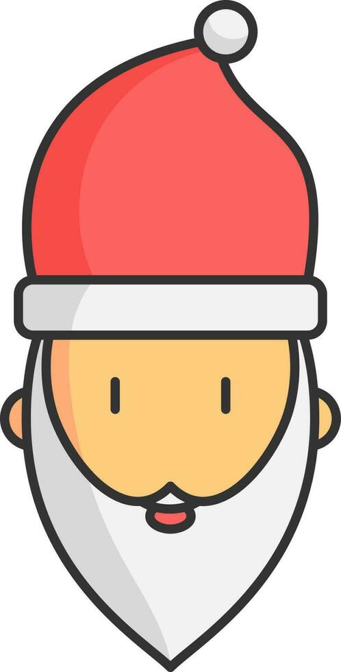 Santa Claus Cartoon Colorful Icon In Flat Style. vector