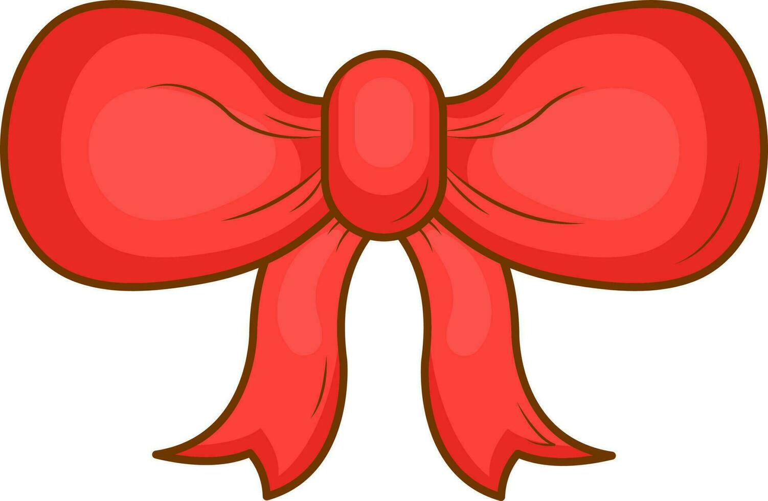 Isolated Bow Ribbon Icon In Red Color. vector