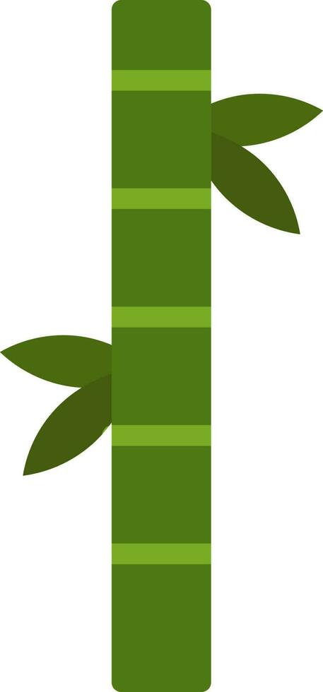 Isolated Bamboo Icon Or Symbol In Green Color. vector