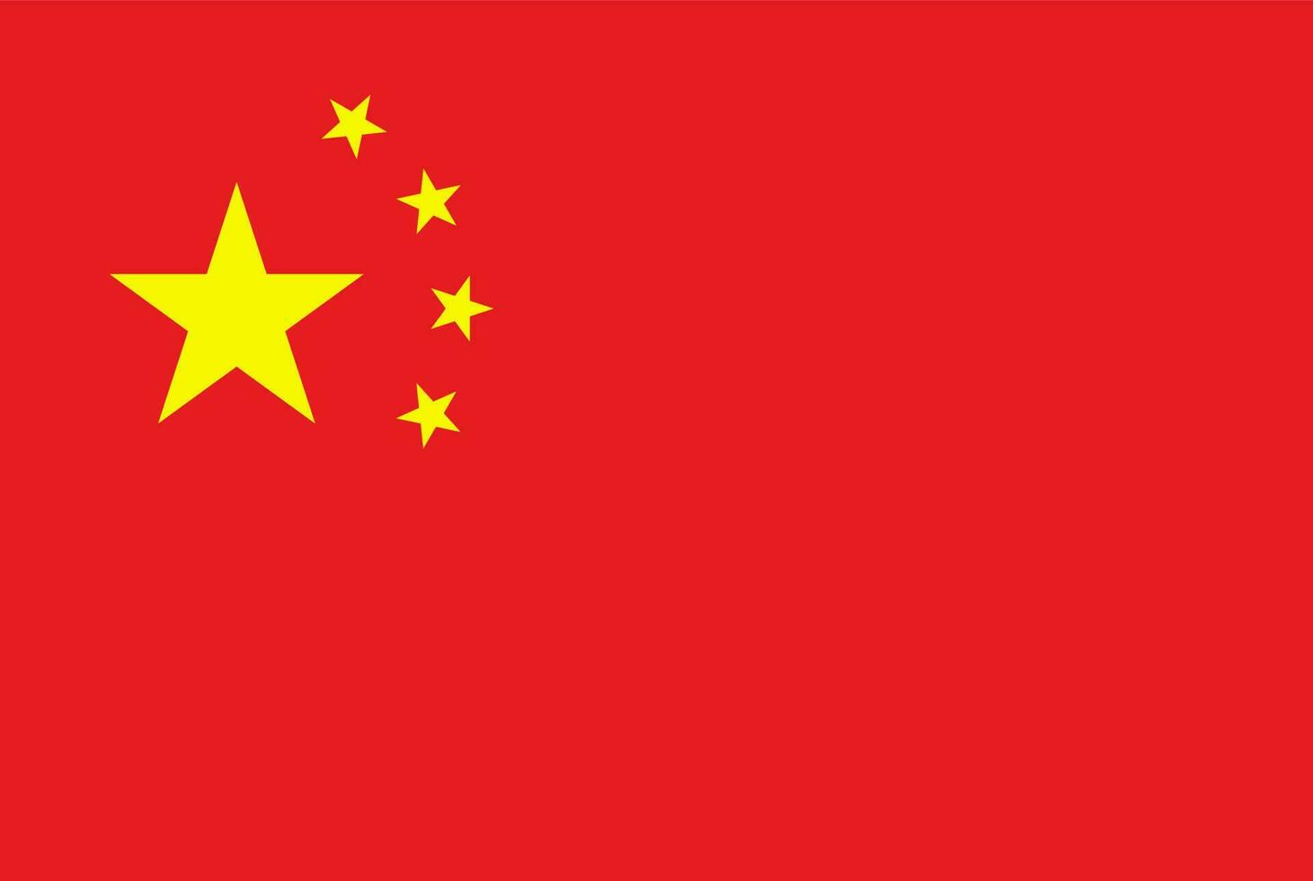 Flag Of China Icon In Flat Style. vector