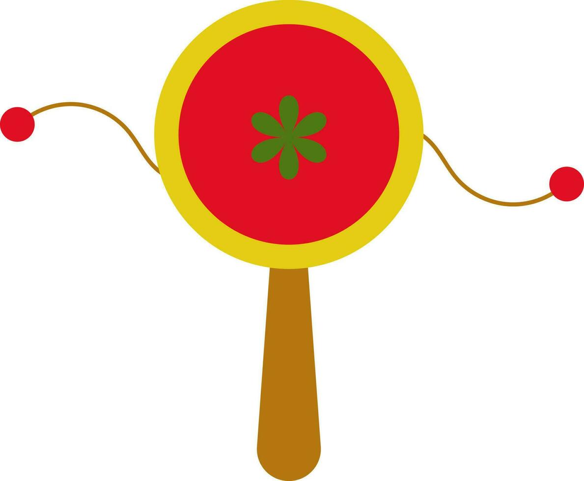 Illustration Of Rattle Icon Flat Style. vector