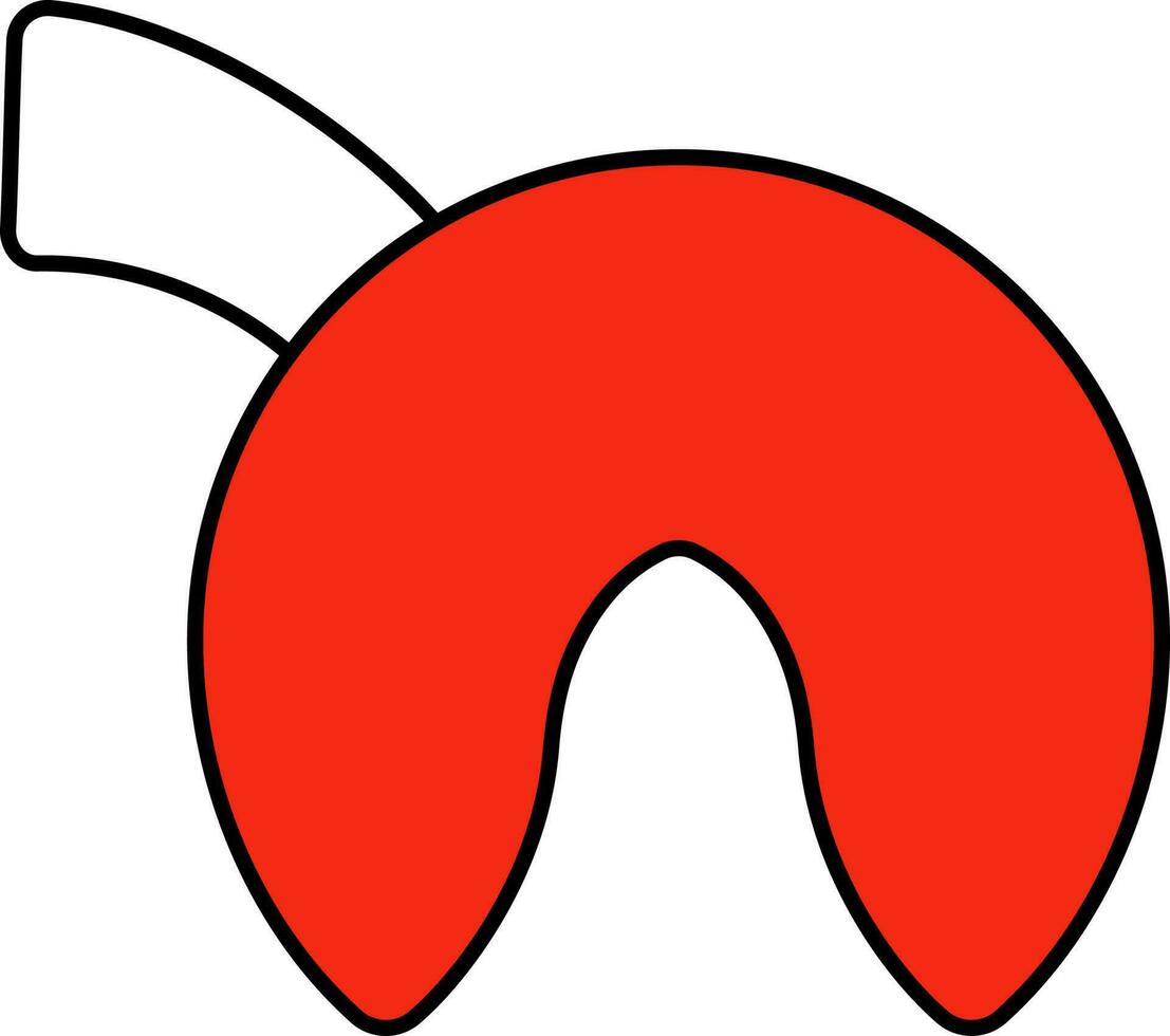 fortuna Galleta icono en rojo y blanco color. vector