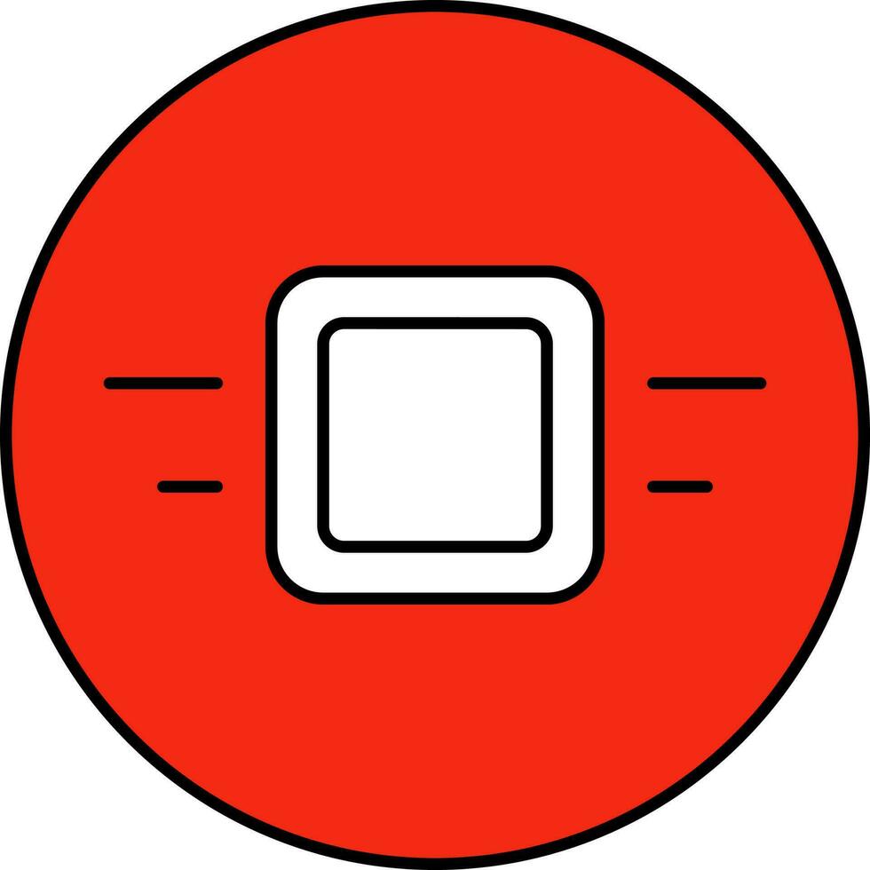 Red And White Qing Ming Coin Icon Or Symbol. vector