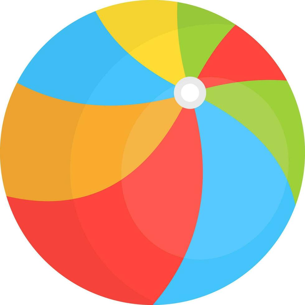 Isolated Beach Ball Icon In Flat Style. vector