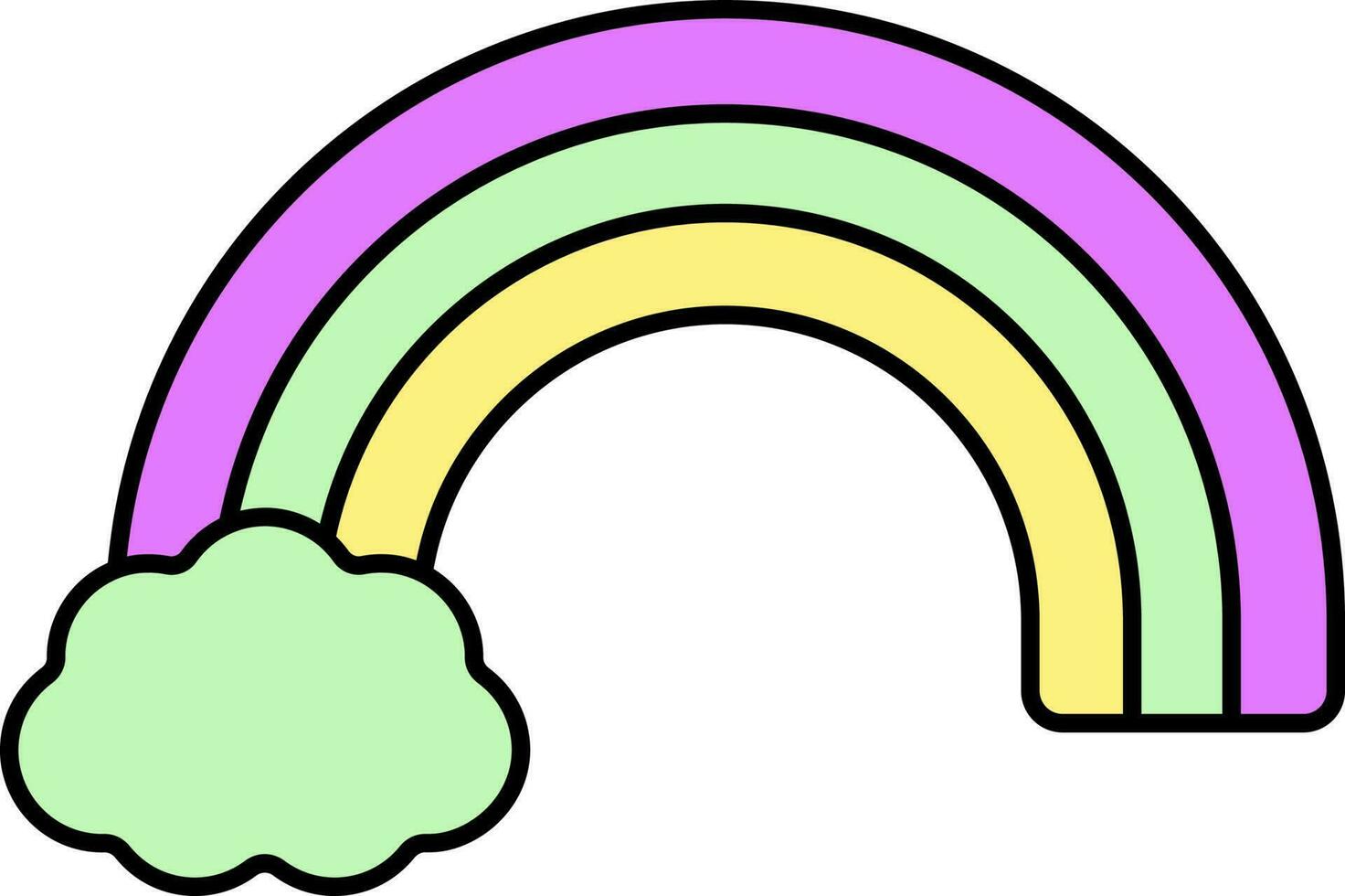 Beautiful Rainbow Colorful Icon Or Symbol. 24143840 Vector Art at Vecteezy