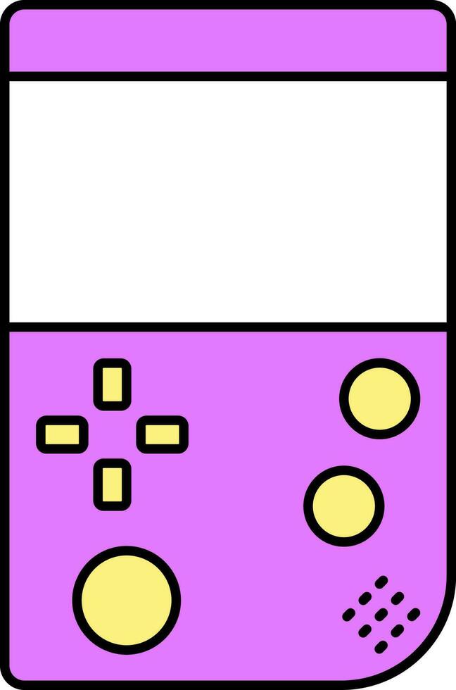 Isolated Video Gameboy Yellow And Pink Icon. vector