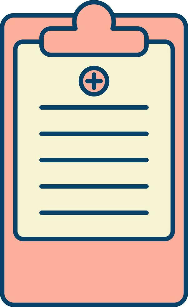 Illustration Of Building Icon In Peach And Yellow Color. vector