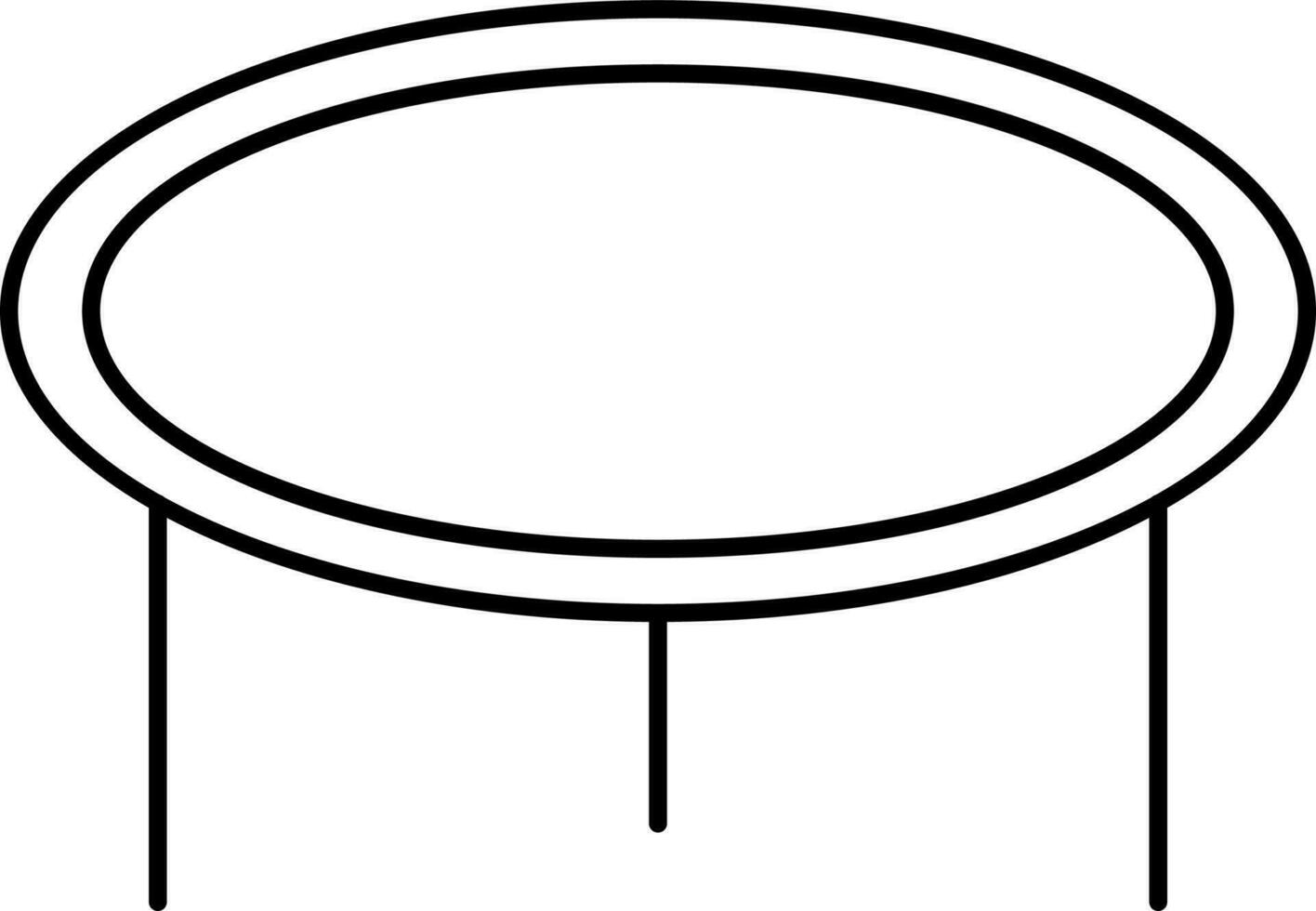 Isolated Trampoline Icon In Thin Line Art. vector