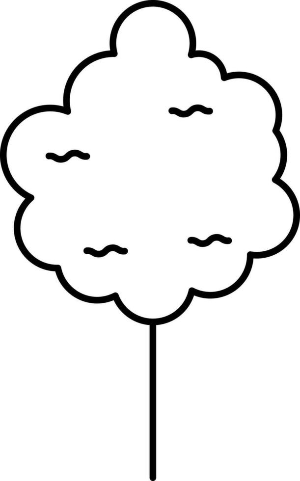 Isolated Candy Floss Stroke Icon. vector