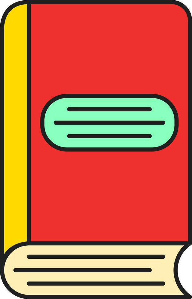 Colorful Book Icon In Flat Style. vector