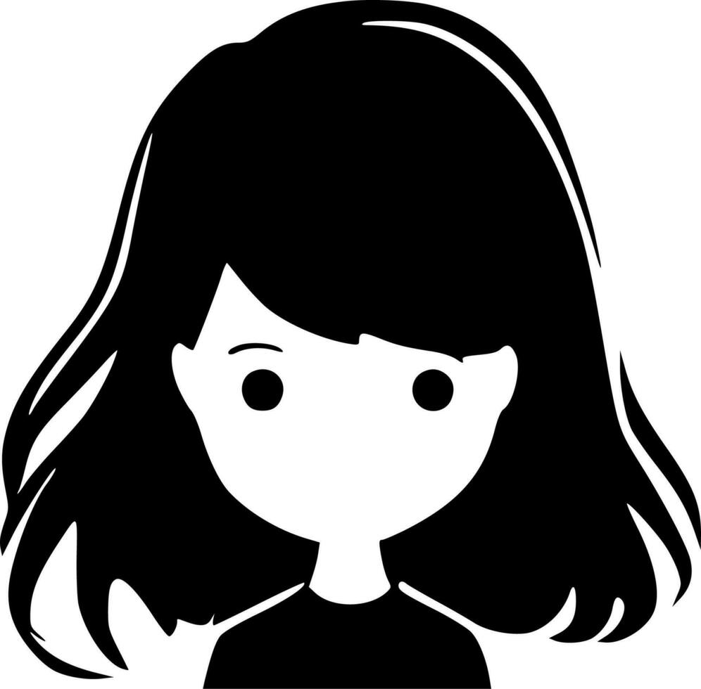 Girl - High Quality Vector Logo - Vector illustration ideal for T-shirt graphic