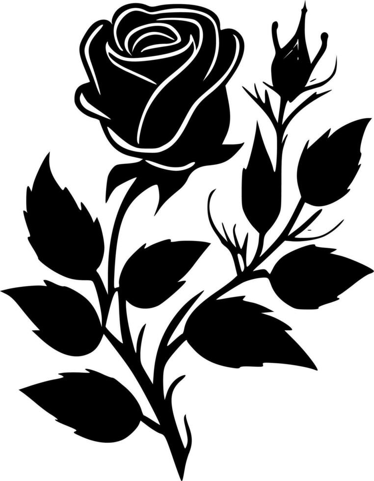 Rose - High Quality Vector Logo - Vector illustration ideal for T-shirt graphic