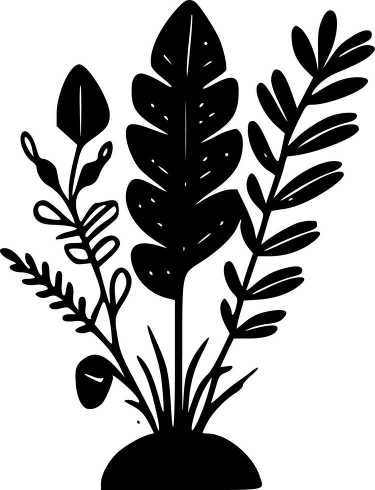 plantas - minimalista y plano logo - vector ilustración