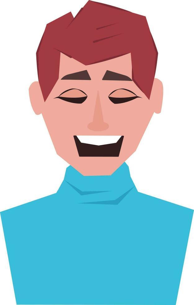 Funny Cartoon Young Man In Doodle Art Illustration. vector