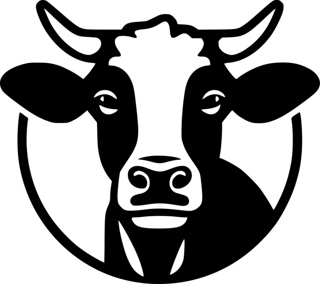 Cow, Minimalist and Simple Silhouette - Vector illustration