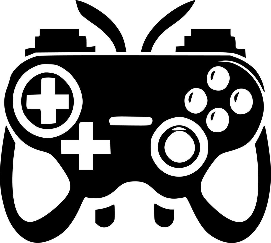 Gamer, Minimalist and Simple Silhouette - Vector illustration